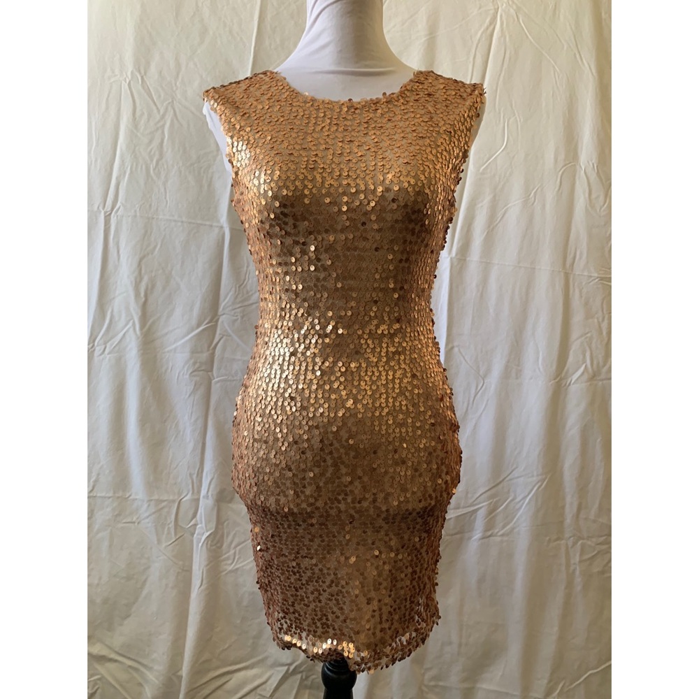 Gold sequins dress